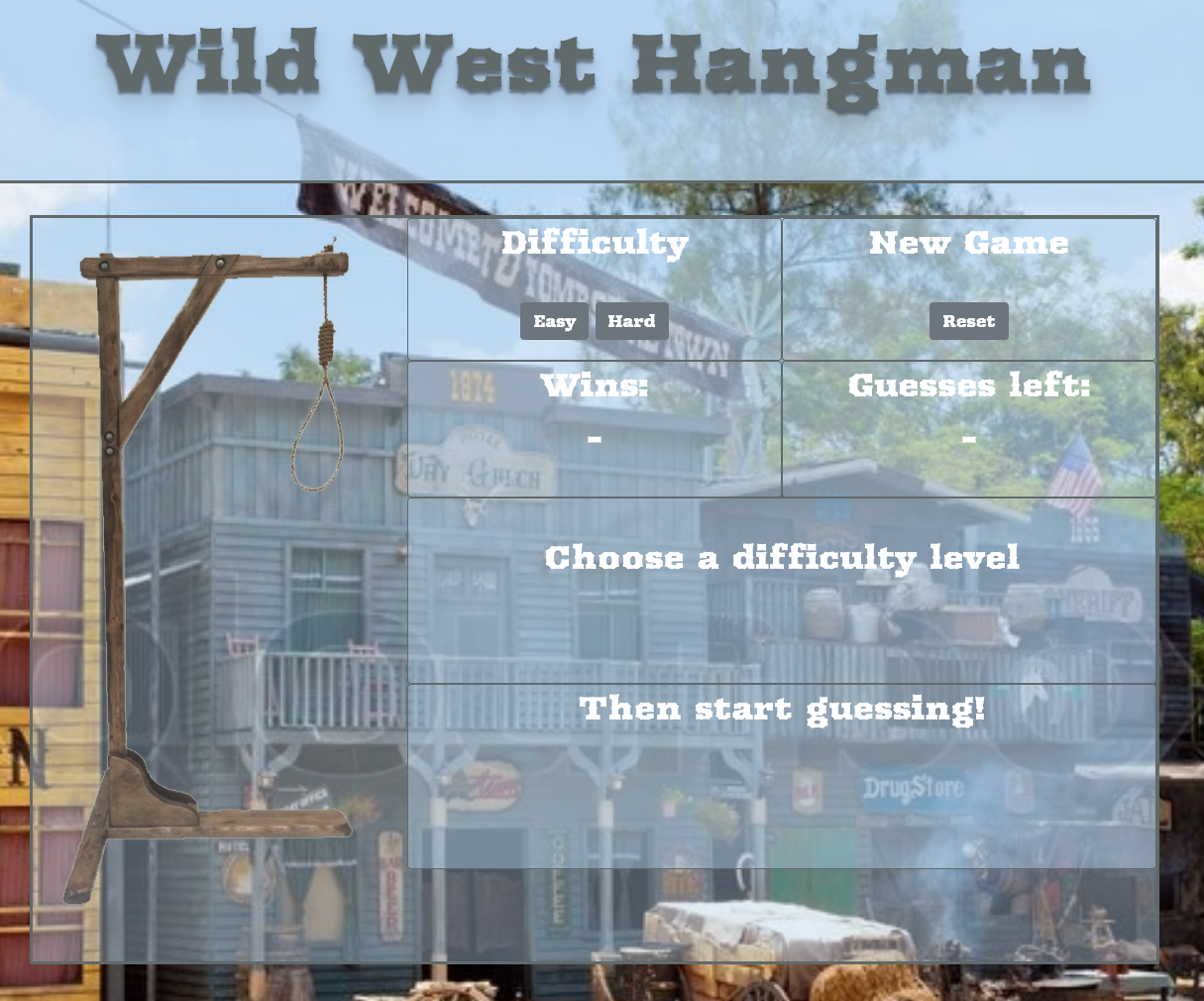 Wild West Hangman